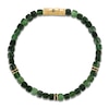 Thumbnail Image 2 of 1933 by Esquire Men's Natural Jasper Bead & Black Diamond Bracelet 1/4 ct tw 14K Yellow Gold-Plated Sterling Silver 8.5"