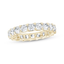 Cushion-Cut Lab-Grown Diamond Eternity Band 3-1/4 - 4 ct tw 14K Yellow Gold