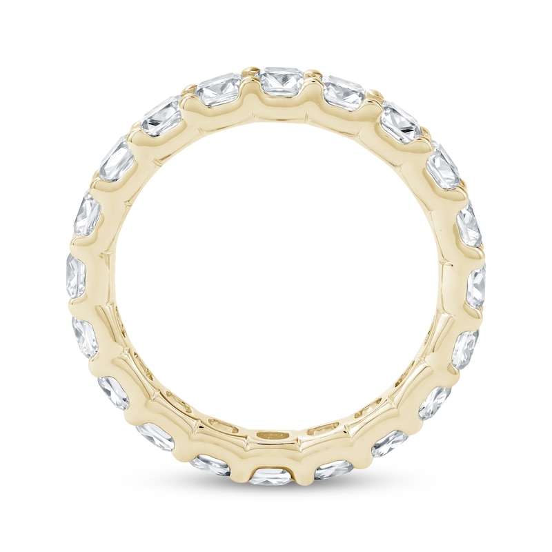 Main Image 3 of Cushion-Cut Lab-Grown Diamond Eternity Band 3-1/4 - 4 ct tw 14K Yellow Gold