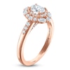 Thumbnail Image 2 of Vera Wang VOW Oval-Cut Diamond Double Halo Engagement Ring 1 ct tw 14K Rose Gold