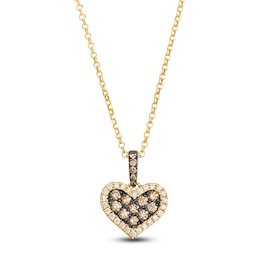 Le Vian Diamond Heart Necklace 3/4 ct tw 14K Honey Gold 19"