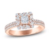 Thumbnail Image 1 of Vera Wang VOW Princess-Cut Diamond Halo Engagement Ring 1 ct tw 14K Rose Gold