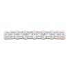 Thumbnail Image 3 of Certified Emerald-Cut Diamond Anniversary Ring 3/4 ct tw 14K Rose Gold