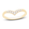 Thumbnail Image 1 of Certified Diamond Graduated Chevron Anniversary Ring 1/8 ct tw 14K Yellow Gold