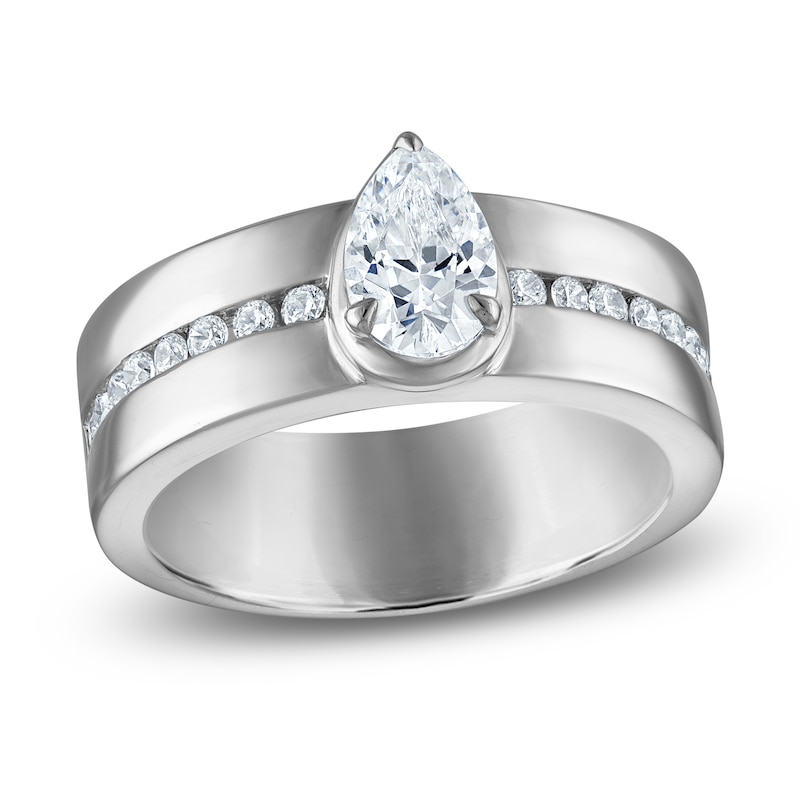 Main Image 1 of Vera Wang VOW Pear-Shaped Diamond Engagement Ring 1 ct tw 14K White Gold