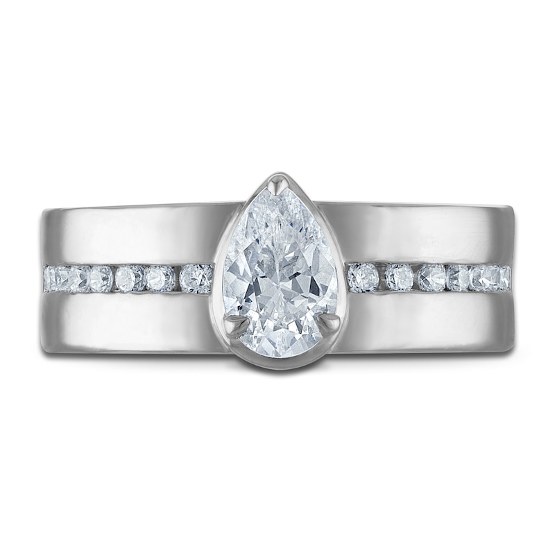 Main Image 3 of Vera Wang VOW Pear-Shaped Diamond Engagement Ring 1 ct tw 14K White Gold