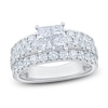 Thumbnail Image 1 of Certified Princess-Cut Quad Diamond Engagement Ring 2 ct tw 14K White Gold