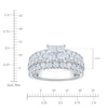 Thumbnail Image 4 of Certified Princess-Cut Quad Diamond Engagement Ring 2 ct tw 14K White Gold