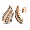 Thumbnail Image 1 of Le Vian Diamond Curved Stud Hoop Earrings 1-1/4 ct tw 14K Strawberry Gold