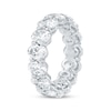 Thumbnail Image 2 of Oval-Cut Lab-Grown Diamond Eternity Band 6-3/4 to 8-1/6 ct tw 14K White Gold