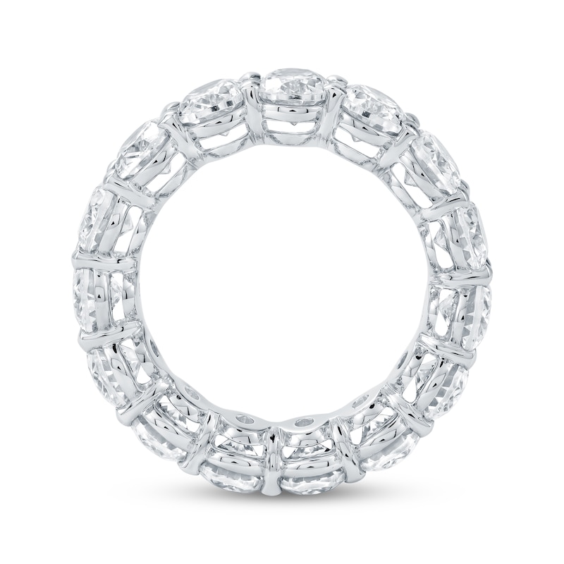Main Image 3 of Oval-Cut Lab-Grown Diamond Eternity Band 6-3/4 to 8-1/6 ct tw 14K White Gold