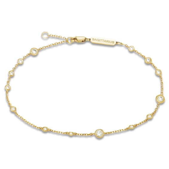 Constellations by Jared Lab-Grown Diamond Sagittarius Bracelet 1/2 ct tw 10K Yellow Gold 7.5"