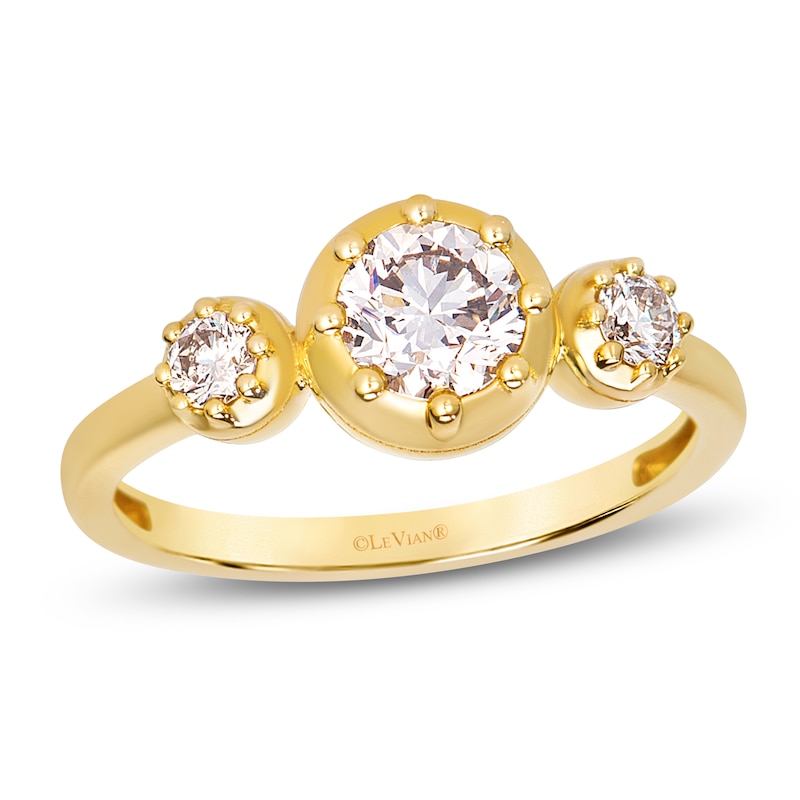 Main Image 1 of Le Vian Georgian Collection Diamond Three-Stone Ring 7/8 ct tw 14K Honey Gold