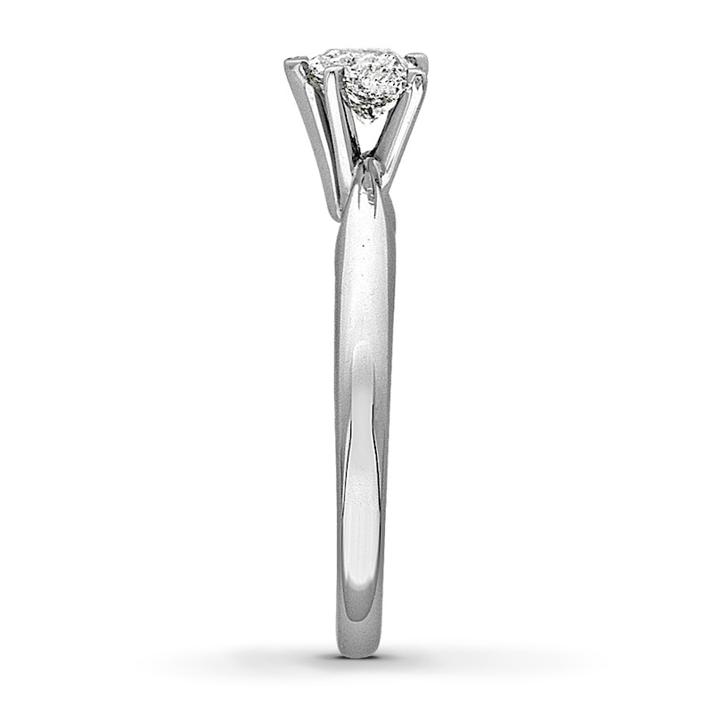 Diamond Solitaire Ring 1/2 carat Heart-Shaped 14K White Gold