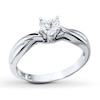 Thumbnail Image 0 of Solitaire Diamond Ring 3/8 ct tw Heart-cut 14K White Gold