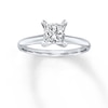 Thumbnail Image 0 of Diamond Solitaire Ring 1 carat Princess-cut 14K White Gold (I2/I)