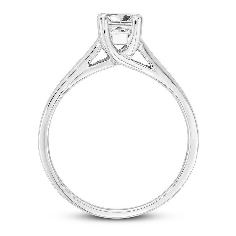 Diamond Solitaire Engagement Ring 1/2 ct tw Princess 14K White Gold (I1/I)