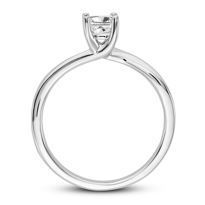 Diamond Solitaire Engagement Ring 1/3 ct tw Princess 14K White Gold (I1/I)