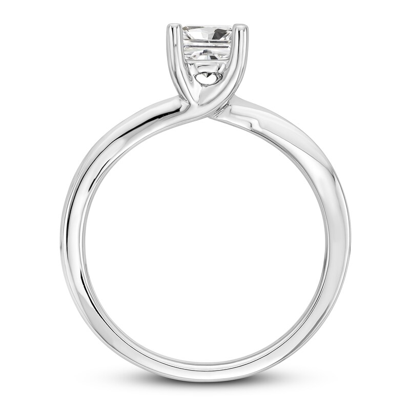 Diamond Solitaire Engagement Ring 1/2 ct tw Princess 14K White Gold (I1/I)