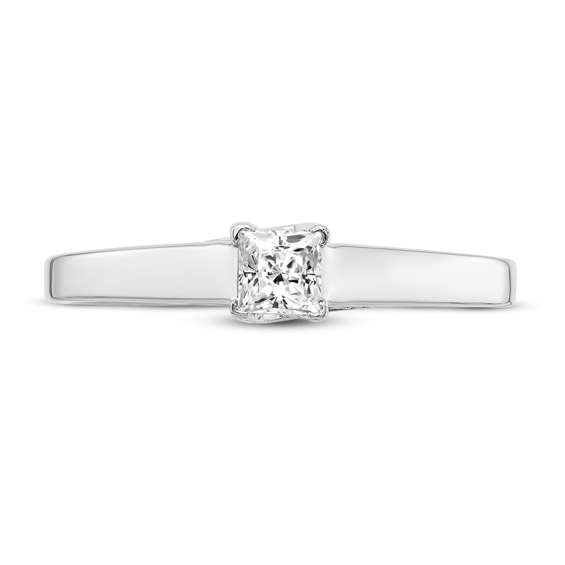 Diamond Solitaire Engagement Ring 1/4 ct tw Princess 14K White Gold (I1/I)