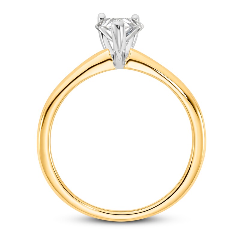 Diamond Solitaire Engagement Ring 3/4 ct tw Pear-shaped 14K Two-Tone Gold (I1/I)