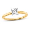 Thumbnail Image 0 of Diamond Solitaire Engagement Ring 1/2 ct tw Princess 14K Two-Tone Gold (I1/I)