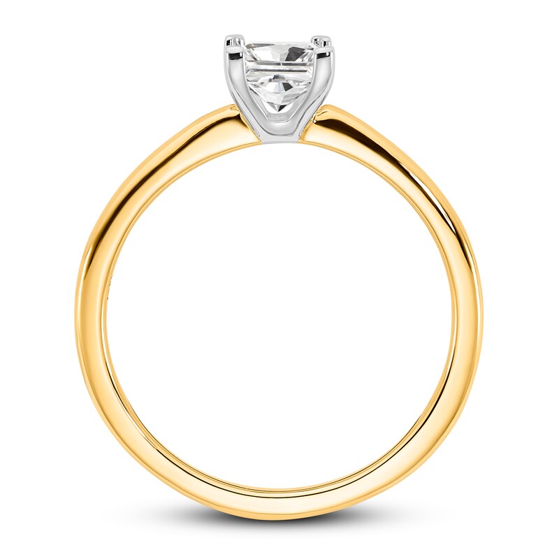 Diamond Solitaire Engagement Ring 1/2 ct tw Princess 14K Two-Tone Gold (I1/I)