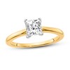 Diamond Solitaire Engagement Ring 3/4 ct tw Princess 14K Two-Tone Gold (I1/I)