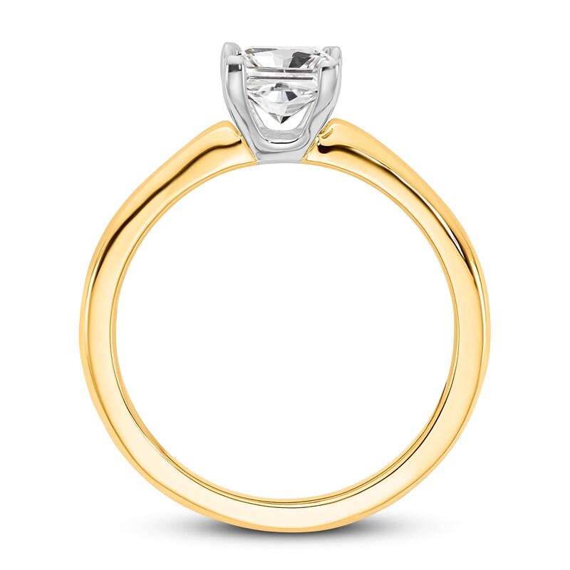 Diamond Solitaire Engagement Ring 3/4 ct tw Princess 14K Two-Tone Gold (I1/I)