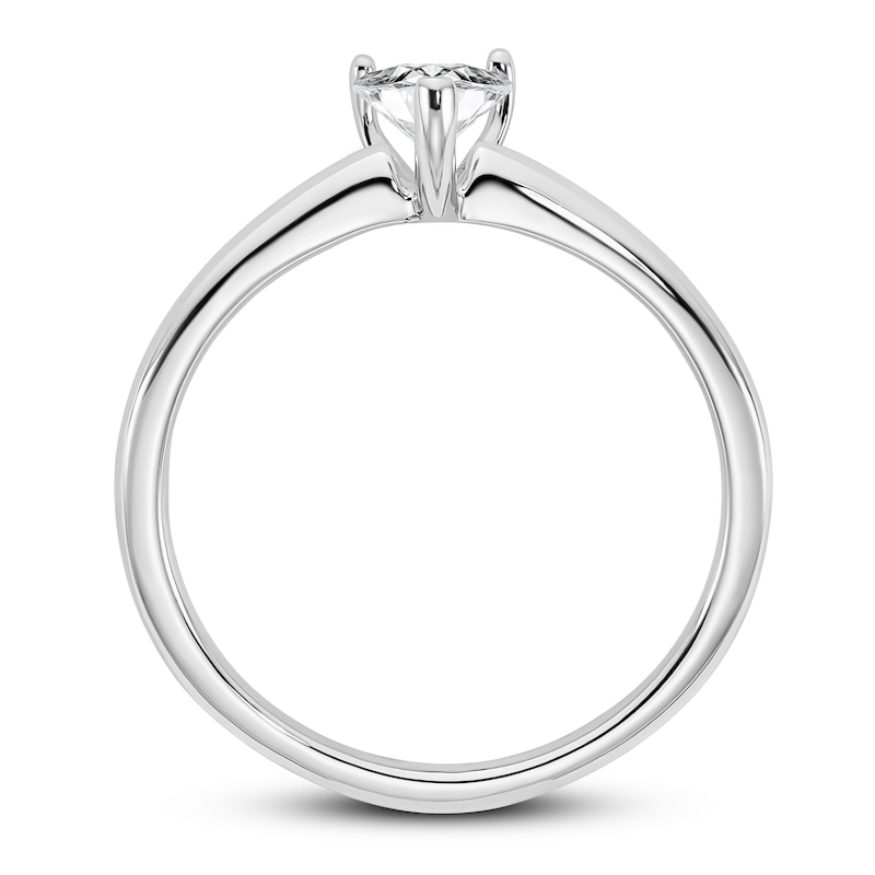 Diamond Solitaire Engagement Ring 1/2 ct tw Heart 14K White Gold (I1/I)