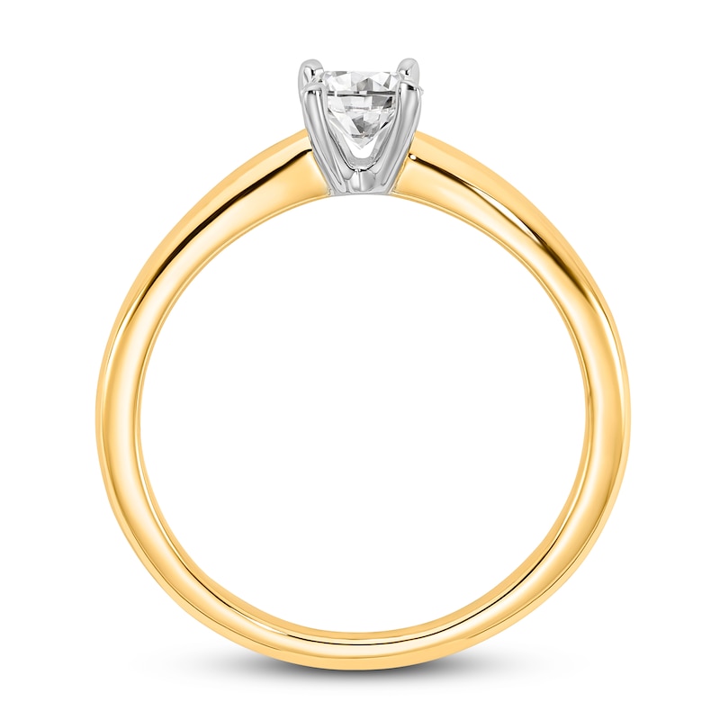 Main Image 2 of Diamond Solitaire Engagement Ring 3/8 ct tw Oval 14K Two-Tone Gold (I1/I)