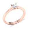 Thumbnail Image 4 of Diamond Solitaire Ring 1/2 ct tw Princess-cut 14K Rose Gold (SI2/I)