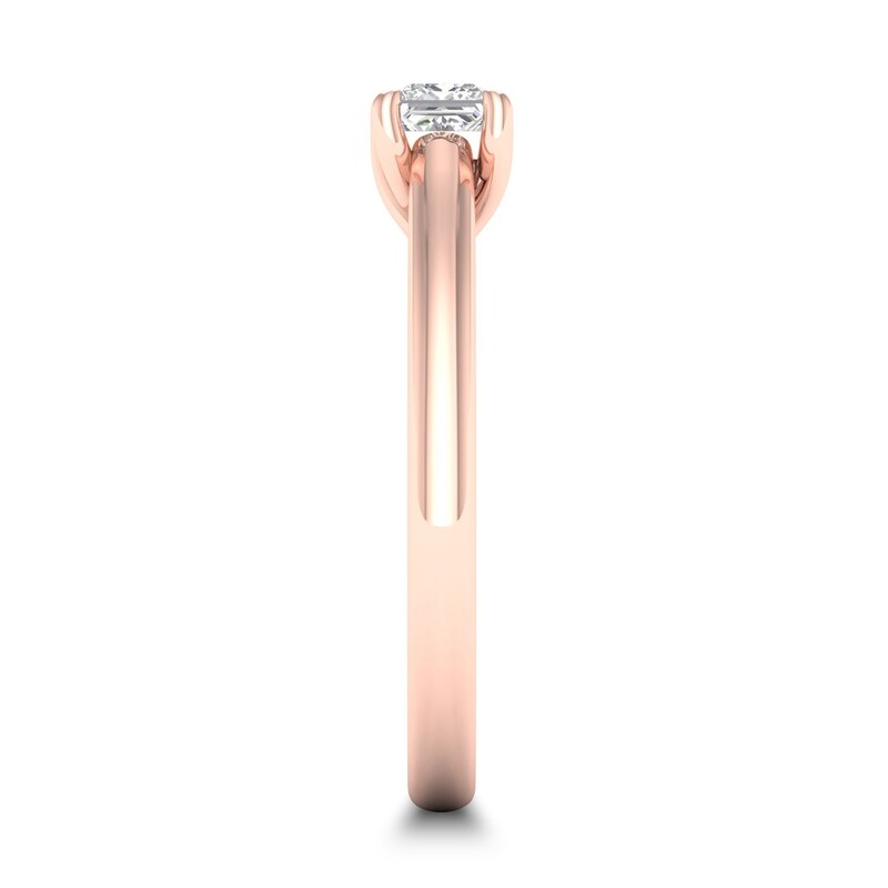 Main Image 2 of Diamond Solitaire Ring 1/3 ct tw Princess-cut 14K Rose Gold (SI2/I)