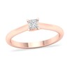 Thumbnail Image 0 of Diamond Solitaire Ring 1/4 ct tw Princess-cut 14K Rose Gold (SI2/I)
