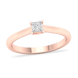 Diamond Solitaire Ring 1/4 ct tw Princess-cut 14K Rose Gold (SI2/I)