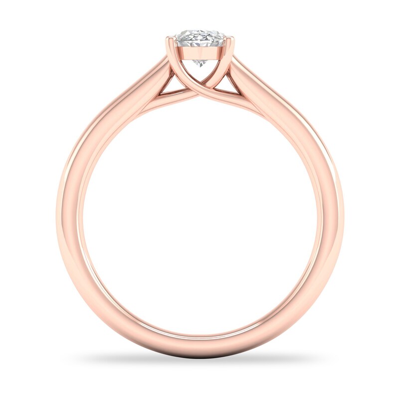 Main Image 3 of Diamond Solitaire Ring 1/2 ct tw Oval-cut 14K Rose Gold (SI2/I)