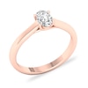 Thumbnail Image 4 of Diamond Solitaire Ring 1/2 ct tw Oval-cut 14K Rose Gold (SI2/I)