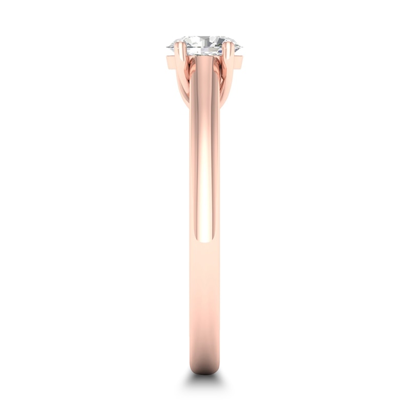 Main Image 2 of Diamond Solitaire Ring 1/3 ct tw Oval-cut 14K Rose Gold (SI2/I)
