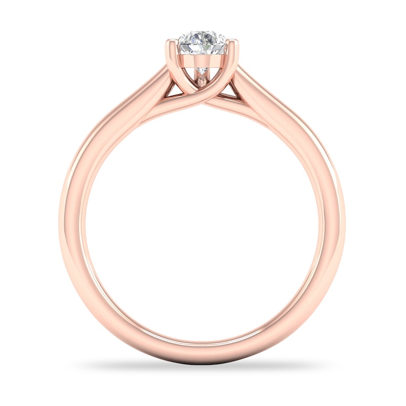 Main Image 3 of Diamond Solitaire Ring 1/2 ct tw Pear-shaped 14K Rose Gold (SI2/I)