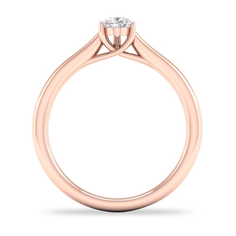 Main Image 3 of Diamond Solitaire Ring 1/3 ct tw Pear-shaped 14K Rose Gold (SI2/I)