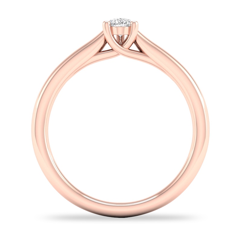 Main Image 3 of Diamond Solitaire Ring 1/4 ct tw Pear-shaped 14K Rose Gold (SI2/I)