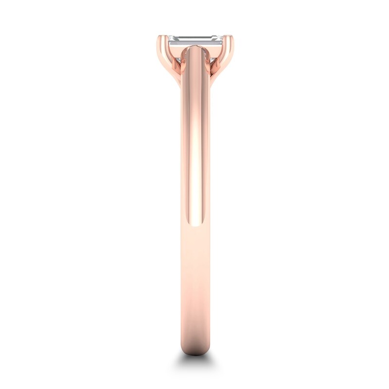 Diamond Solitaire Ring 1/3 ct tw Emerald-cut 14K Rose Gold (SI2/I)