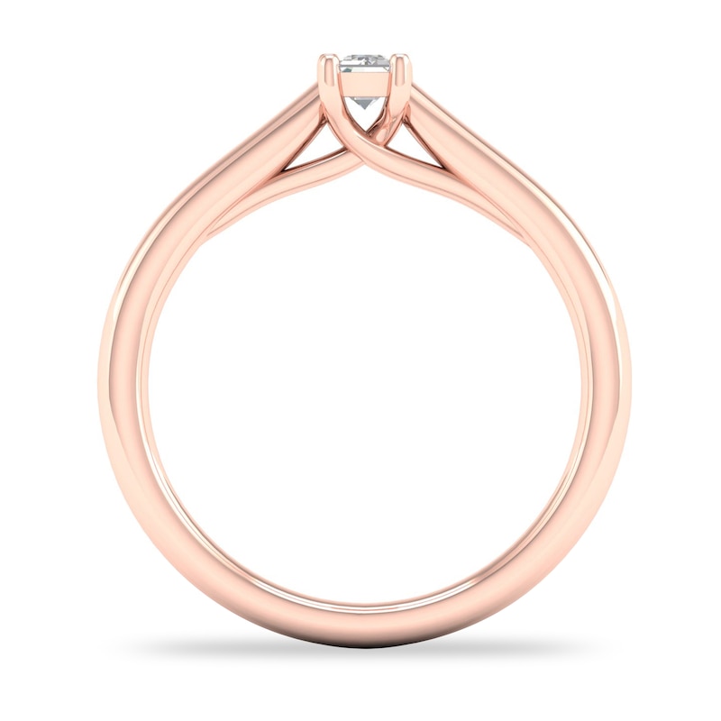 Diamond Solitaire Ring 1/3 ct tw Emerald-cut 14K Rose Gold (SI2/I)