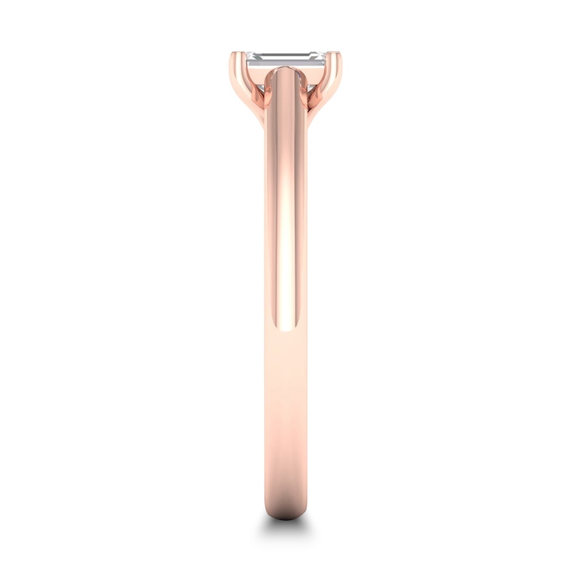 Main Image 2 of Diamond Solitaire Ring 1/4 ct tw Emerald-cut 14K Rose Gold (SI2/I)