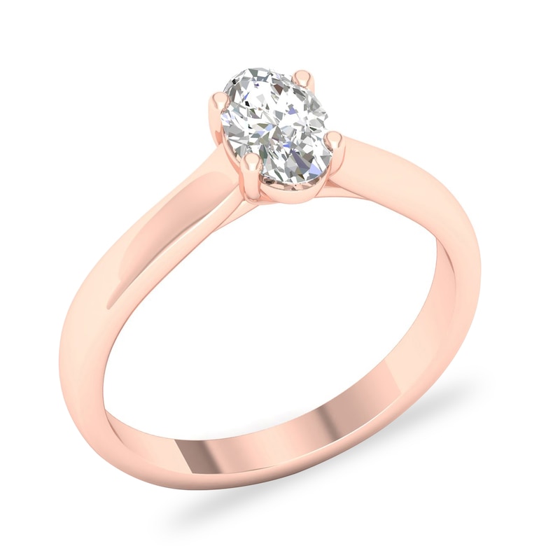 Diamond Solitaire Ring 3/4 ct tw Oval-cut 14K Rose Gold (SI2/I)