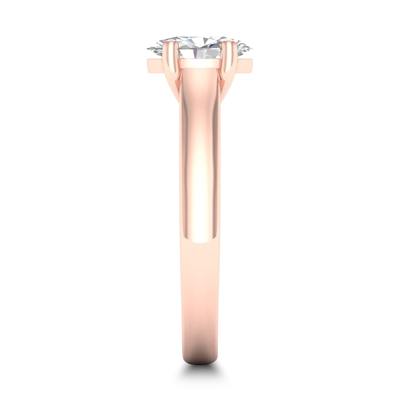 Main Image 2 of Diamond Solitaire Ring 1 ct tw Oval-cut 14K Rose Gold (SI2/I)