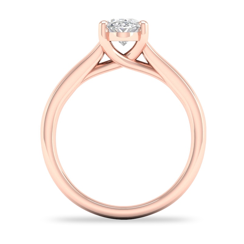 Diamond Solitaire Ring 1 ct tw Oval-cut 14K Rose Gold (SI2/I)