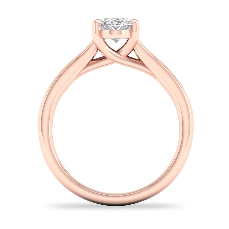 Main Image 3 of Diamond Solitaire Ring 1 ct tw Oval-cut 14K Rose Gold (SI2/I)
