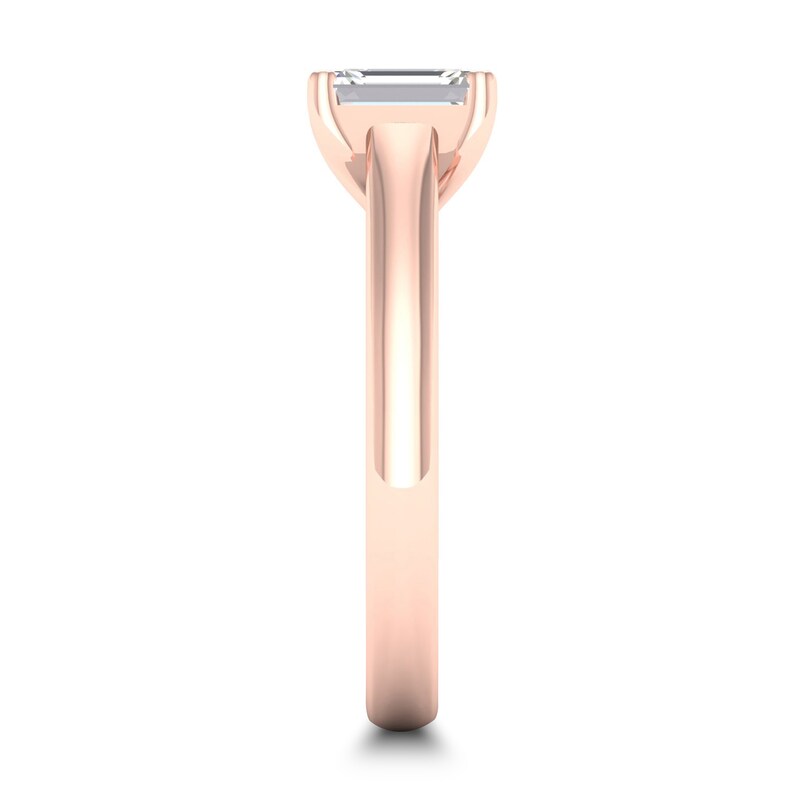 Main Image 2 of Diamond Solitaire Ring 1 ct tw Emerald-cut 14K Rose Gold (SI2/I)
