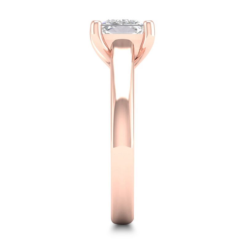 Main Image 2 of Diamond Solitaire Ring 2 ct tw Princess-cut 14K Rose Gold (I1/I)